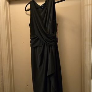 ​Chaps Black Faux Wrap Sleeveless Cocktail Dress - Size M